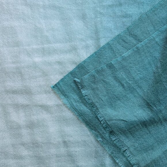 NWOT Lightweight Cashmere Scarf Green Ombre - Picture 3 of 9